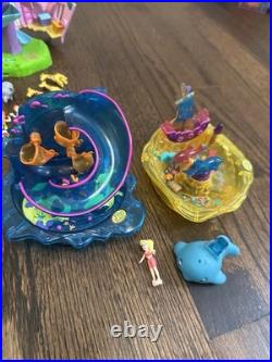 7 LOT Vintage 2000 Polly Pocket Petland Hacienda Ranch House withFigures Jungle