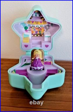 90s Vintage Polly Pocket Bathing Beauty Pageant Mint Green Star Compact