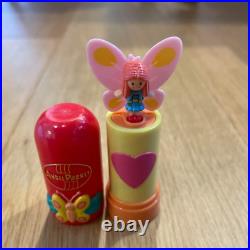 Angel Polly Pocket Vintage Girl Pink Doll Figure Bandai Secret Lipstick From JPN