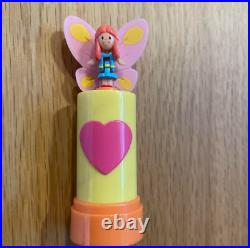 Angel Polly Pocket Vintage Girl Pink Doll Figure Bandai Secret Lipstick From JPN