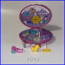 Bluebird Vintage Polly Pocket 1995 Palomino Pony Stable Compact COMPLETE