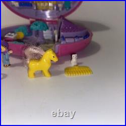 Bluebird Vintage Polly Pocket 1995 Palomino Pony Stable Compact COMPLETE