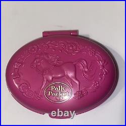 Bluebird Vintage Polly Pocket 1995 Palomino Pony Stable Compact COMPLETE