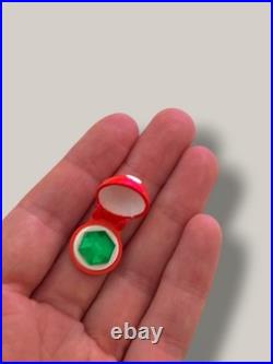 COMPLETE Polly Pocket Vintage Jeweled Green Forest Compact, 1992 Bluebird Toys
