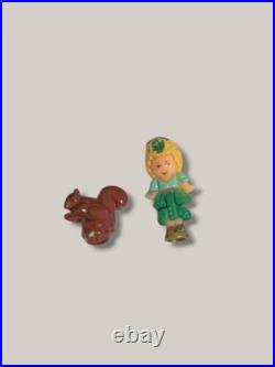 COMPLETE Polly Pocket Vintage Jeweled Green Forest Compact, 1992 Bluebird Toys