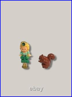COMPLETE Polly Pocket Vintage Jeweled Green Forest Compact, 1992 Bluebird Toys