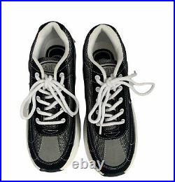 Candies Vintage 90s Y2K Platform Leather Gray Blk Sneakers Womens Sz 7.5 EUC