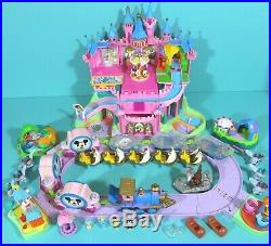 Disney Polly Pocket Magic Kingdom Castle Playset Figures Rides Train Vintage