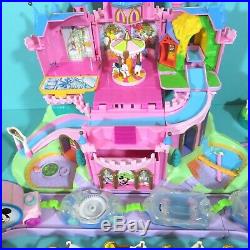 Disney Polly Pocket Magic Kingdom Castle Playset Figures Rides Train Vintage