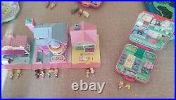 HUGE 130+ Pieces Vintage Bluebird Polly Pocket Lot with figures 1988-1994-EUC