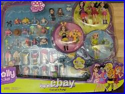 HUGE 62pc NEW RARE VINTAGE Polly Pocket Pop N Swap Fashions Costume Party Set