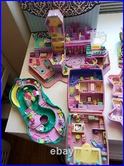 HUGE LOT Vintage Bluebird Polly Pocket Compacts, Play sets Figures with dolls