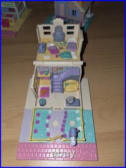 HUGE LOT Vintage Polly Pocket 12 Houses Pollyville Bluebird Church School Pizza