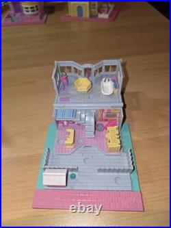 HUGE LOT Vintage Polly Pocket 12 Houses Pollyville Bluebird Church School Pizza