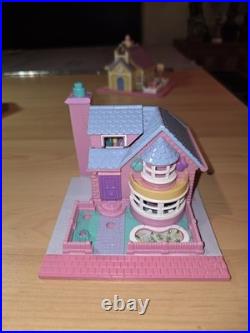 HUGE LOT Vintage Polly Pocket 12 Houses Pollyville Bluebird Church School Pizza
