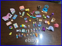 HUGE Lot Vtg Polly Pocket Playsets With Figures & Accessories