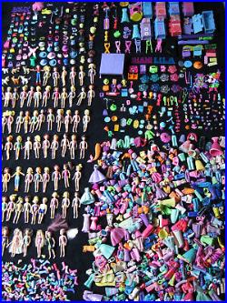 HUGE Lot of 1098 Vintage Polly Pocket Dolls Disney Princess Clothes Pets Parts