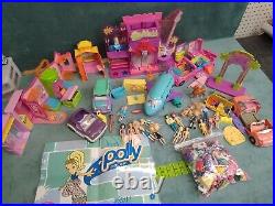 HUGE Lot of Vintage Polly Pocket playsets clothing dolls accessories 50 plus pcs