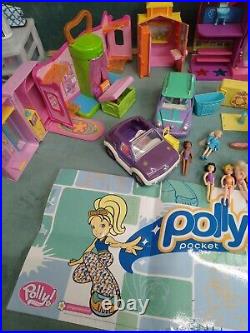 HUGE Lot of Vintage Polly Pocket playsets clothing dolls accessories 50 plus pcs