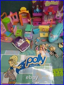 HUGE Lot of Vintage Polly Pocket playsets clothing dolls accessories 50 plus pcs