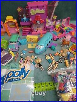 HUGE Lot of Vintage Polly Pocket playsets clothing dolls accessories 50 plus pcs