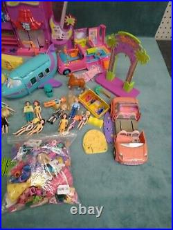 HUGE Lot of Vintage Polly Pocket playsets clothing dolls accessories 50 plus pcs