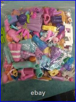 HUGE Lot of Vintage Polly Pocket playsets clothing dolls accessories 50 plus pcs