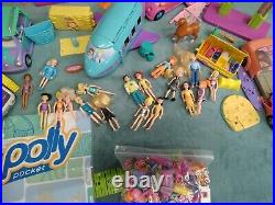 HUGE Lot of Vintage Polly Pocket playsets clothing dolls accessories 50 plus pcs