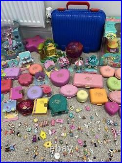 HUGE Polly Pocket Bundle 160+ Dolls / Accessories 50+ Playsets Vintage Bluebird