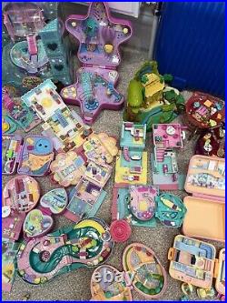 HUGE Polly Pocket Bundle 160+ Dolls / Accessories 50+ Playsets Vintage Bluebird