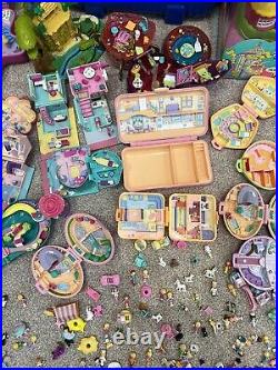 HUGE Polly Pocket Bundle 160+ Dolls / Accessories 50+ Playsets Vintage Bluebird