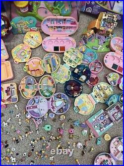 HUGE Polly Pocket Bundle 160+ Dolls / Accessories 50+ Playsets Vintage Bluebird