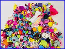 HUGE Polly Pocket Lot Figures 30 Dolls Clothes Shoes Accessories Purses