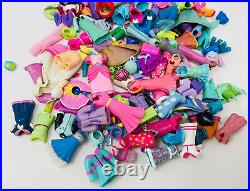 HUGE Polly Pocket Lot Figures 30 Dolls Clothes Shoes Accessories Purses