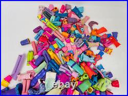 HUGE Polly Pocket Lot Figures 30 Dolls Clothes Shoes Accessories Purses