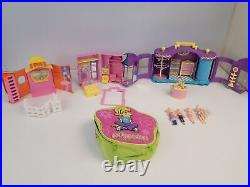 HUGE Polly Pocket Lot Figures Dolls Clothes Shoes Accessories Shop Boutique Bag