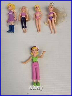 HUGE Polly Pocket Lot Figures Dolls Clothes Shoes Accessories Shop Boutique Bag