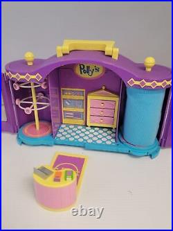 HUGE Polly Pocket Lot Figures Dolls Clothes Shoes Accessories Shop Boutique Bag