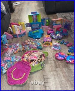 HUGE VTG Lot Polly Pocket Dolls, Play Sets, Clothing/Shoes/Accessories & Cars