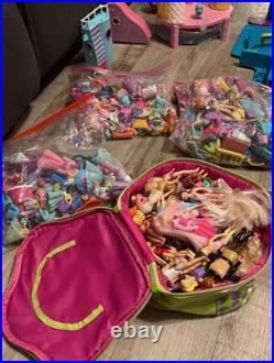 HUGE VTG Lot Polly Pocket Dolls, Play Sets, Clothing/Shoes/Accessories & Cars