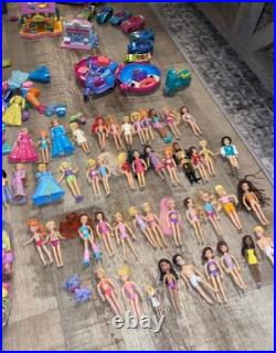 HUGE VTG Lot Polly Pocket Dolls, Play Sets, Clothing/Shoes/Accessories & Cars
