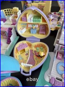 HUGE Vintage Polly Pocket BlueBird Toy Lot Houses Figures 1989 1991