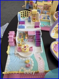 HUGE Vintage Polly Pocket BlueBird Toy Lot Houses Figures 1989 1991