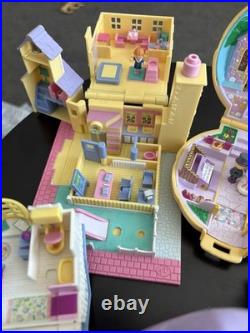 HUGE Vintage Polly Pocket BlueBird Toy Lot Houses Figures 1989 1991