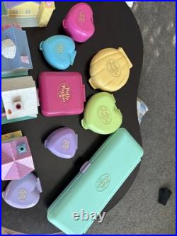 HUGE Vintage Polly Pocket BlueBird Toy Lot Houses Figures 1989 1991