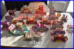 HUGE Vintage Polly Pocket BlueBird Toy Lot Houses Figures Acc 1994 1995 etc