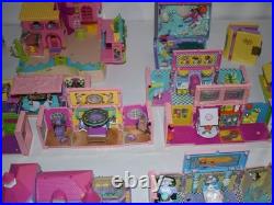 HUGE Vintage Polly Pocket BlueBird Toy Lot Houses Figures Acc 1994 1995 etc