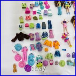 HUGE Vtg Y2K Polly Pocket Lot 155+ Pcs Magnetic Dolls Limo Horses Cars BUNDLE