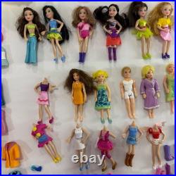 HUGE Vtg Y2K Polly Pocket Lot 155+ Pcs Magnetic Dolls Limo Horses Cars BUNDLE