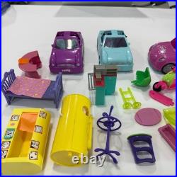 HUGE Vtg Y2K Polly Pocket Lot 155+ Pcs Magnetic Dolls Limo Horses Cars BUNDLE